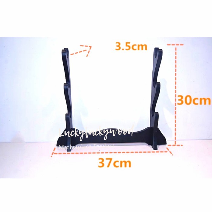 Dudukan stand kayu katana boken display sword 3 susun