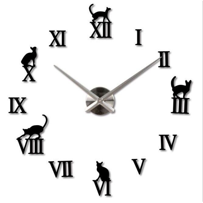 (Secepat Cahaya) {{JUMBO}} Jam Dinding Besar DIY Giant Wall Clock Quartz Creative Design Model Kucin