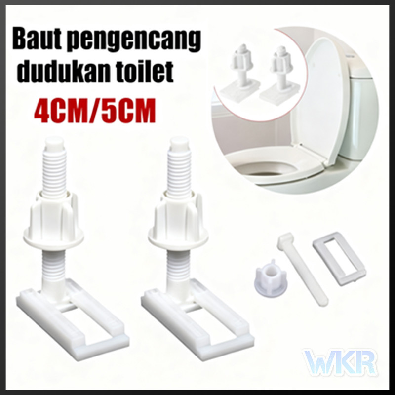 WKR Baut Closed Duduk Baut Dudukan Kloset Duduk Baut Toilet Duduk WC Duduk Toilet Kloset 2Pcs