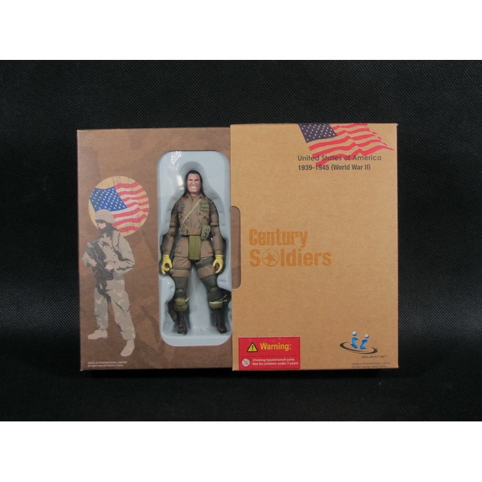 1/18 Scale WW2 US Soler Model Set Army Figure Joint Movable the Eighty-second Accessories Collection