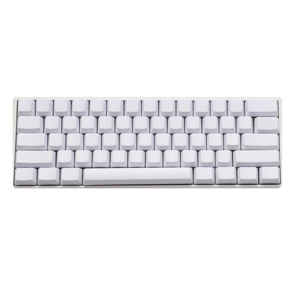 White Black Gray Green Blank Thick PBT OEM Profile 62 Key ISO 61 ANSI Keycaps For MX Swites Meanical