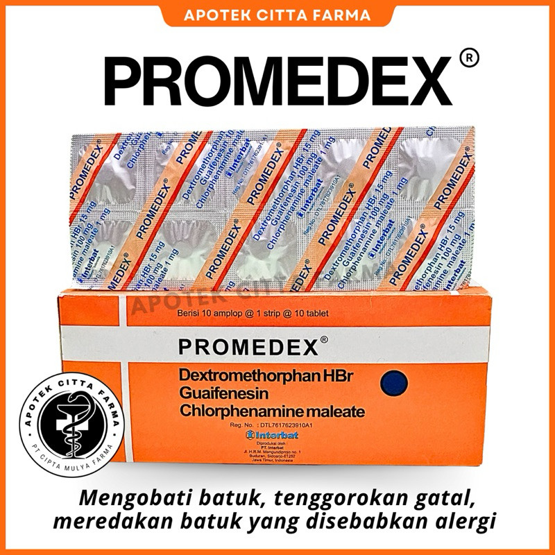 PROMEDEX Per 1 Strip @ 10 Tablet - Obat Batuk Alergi