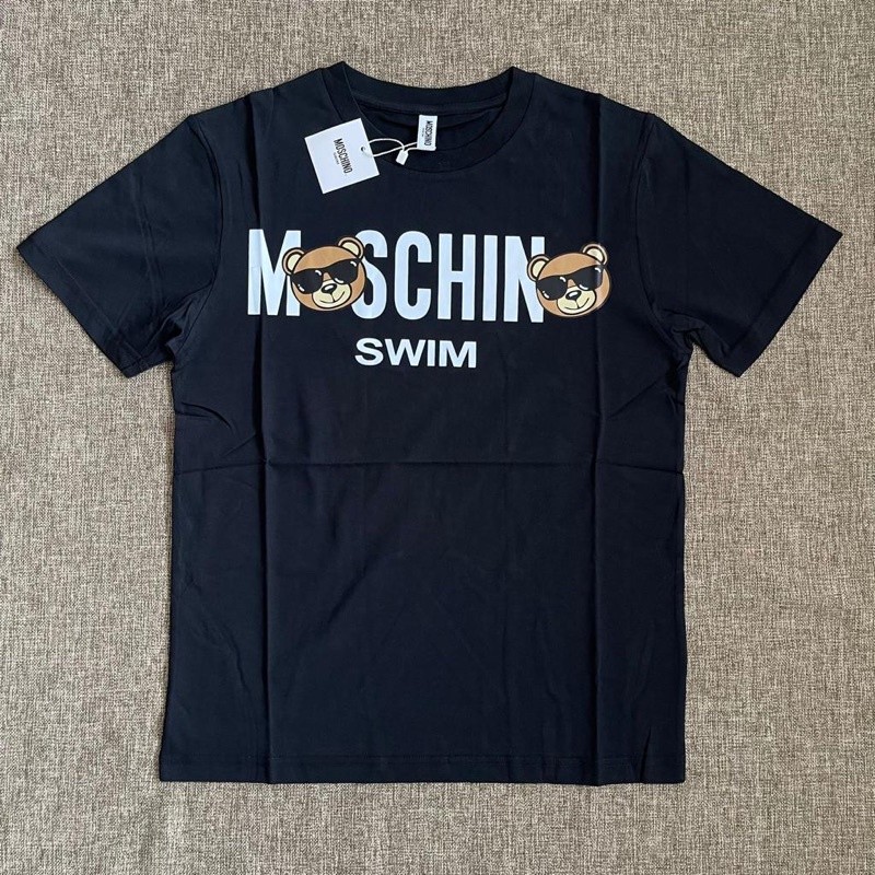 Dijamin 100%  Moschino Duo Bear Tee Black Original