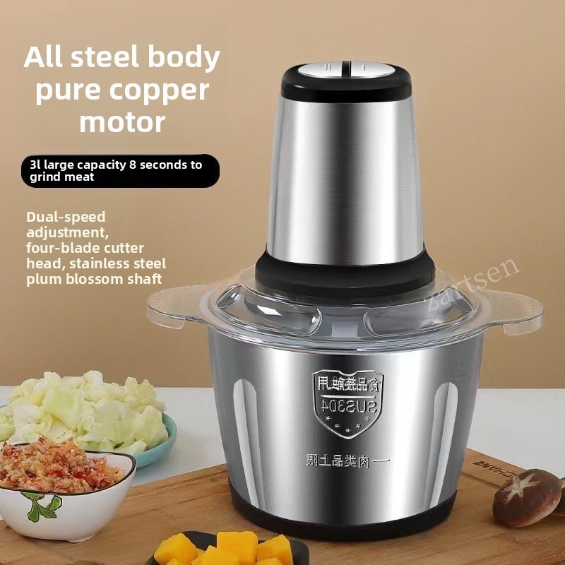 Electric Meat Grinders 304 Stainless Steel Food Crusher Multifunctional Vegetable Slicer Chopper Min