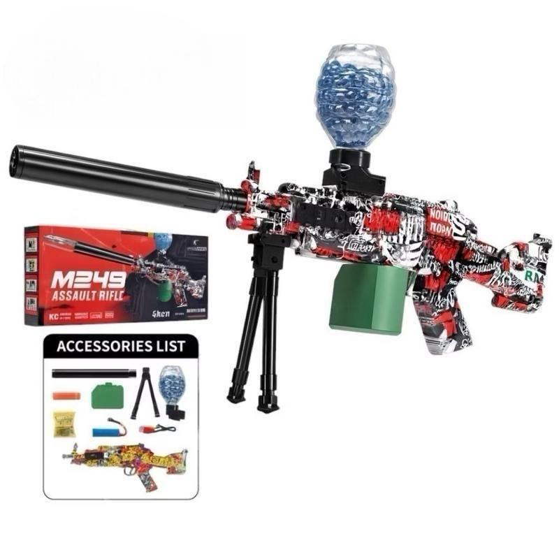 Mainan Anak Laki Laki Tembakan Waterbead M249 Mainan Outdoor
