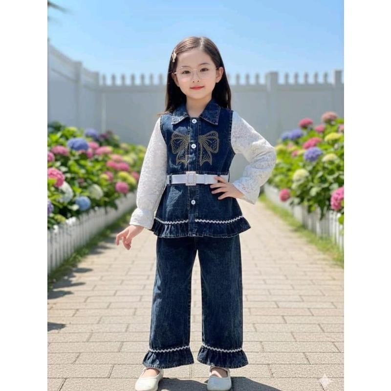 Setelan Import Anak Perempuan Kombinasi Warna Pastel Korea 3-10 Tahun Baju Anak Cewek 2026