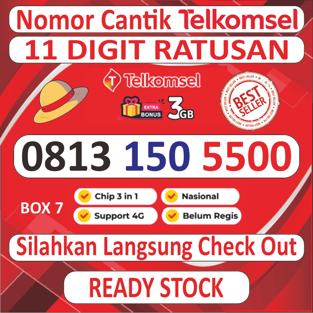 Nomor Cantik Telkomsel Simpati  11 Digit Murah Ratusan Puluhan Hoki  -  Perdana Cantik Telkomsel Sim