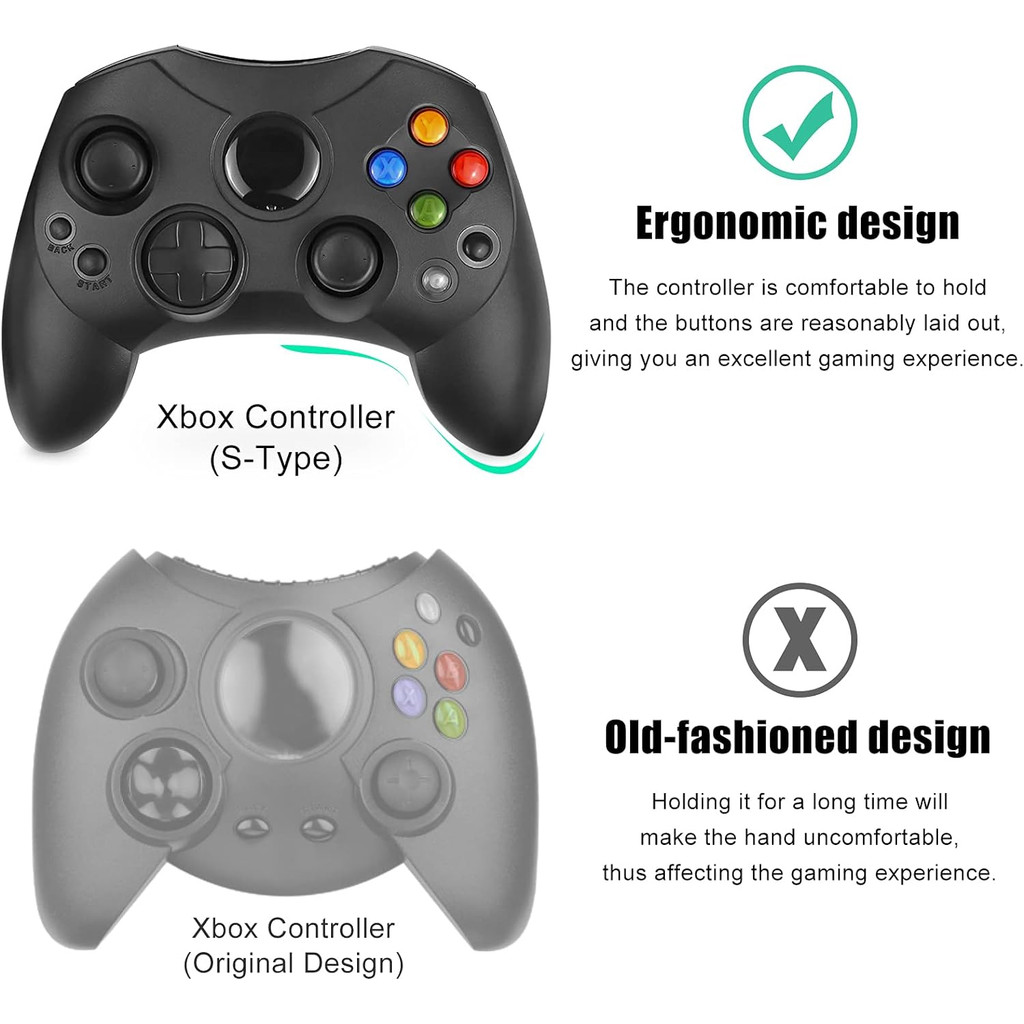 Wiresmith Classic Wired Original Xbox S-Type Controller