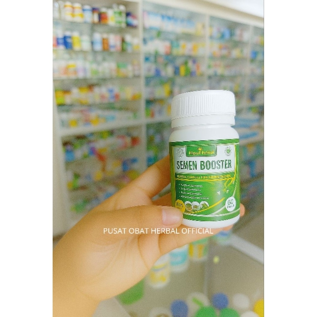 ORIGINAL SEMEN BOOSTER Asli Original Obat Herbal Pengetal Penyubur sperma Pria Isi 60 Capsule