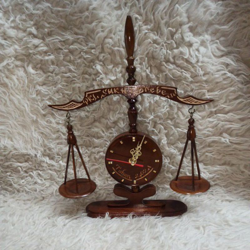 READY Jam meja - jam kayu - jam timbangan - jam libra - jam unik - jam antik - toko. kayu jati