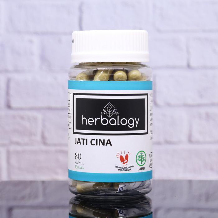 HERBALOGY Jati Cina - 80 Kapsul (Konstipasi, Sembelit, Pencahar BAB, Colon Detox) obat herbal, jamu