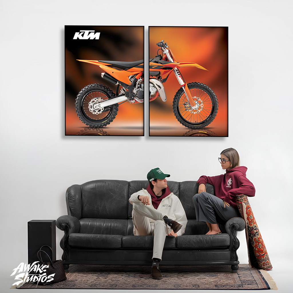 Awake Studios - Poster Frame Motor Trail Series I Dekorasi Kamar Otomotif I Bingkai Dinding CRF