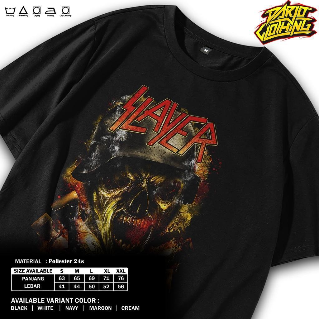 Kaos Slayer / T shirt Thrash Metal / Kaos Death Metal / Baju Metal / Kaos Band / Tshirt Band / T shi