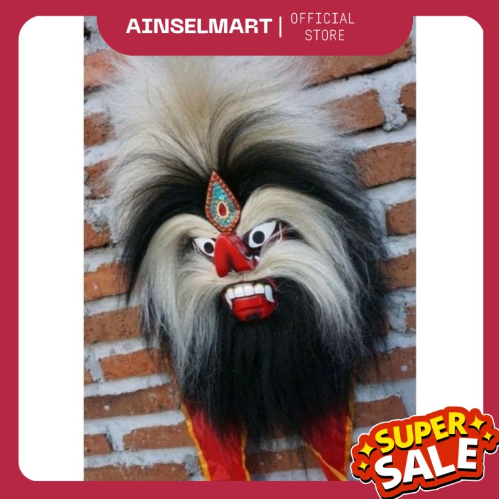 TOPENG BUJANG GANONG / Topeng Ganongan Jathilan / Bujang Ganong High Quality / Ganongan Rambut Sinte
