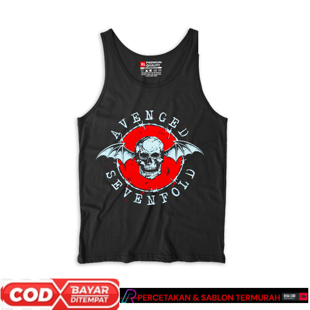 REDSTOREMERCH  Kaos Lekbong Pria AVENGED SEVENFOLD | Baju Lekbong A7X bahan Katun Combad 24s Tebal |