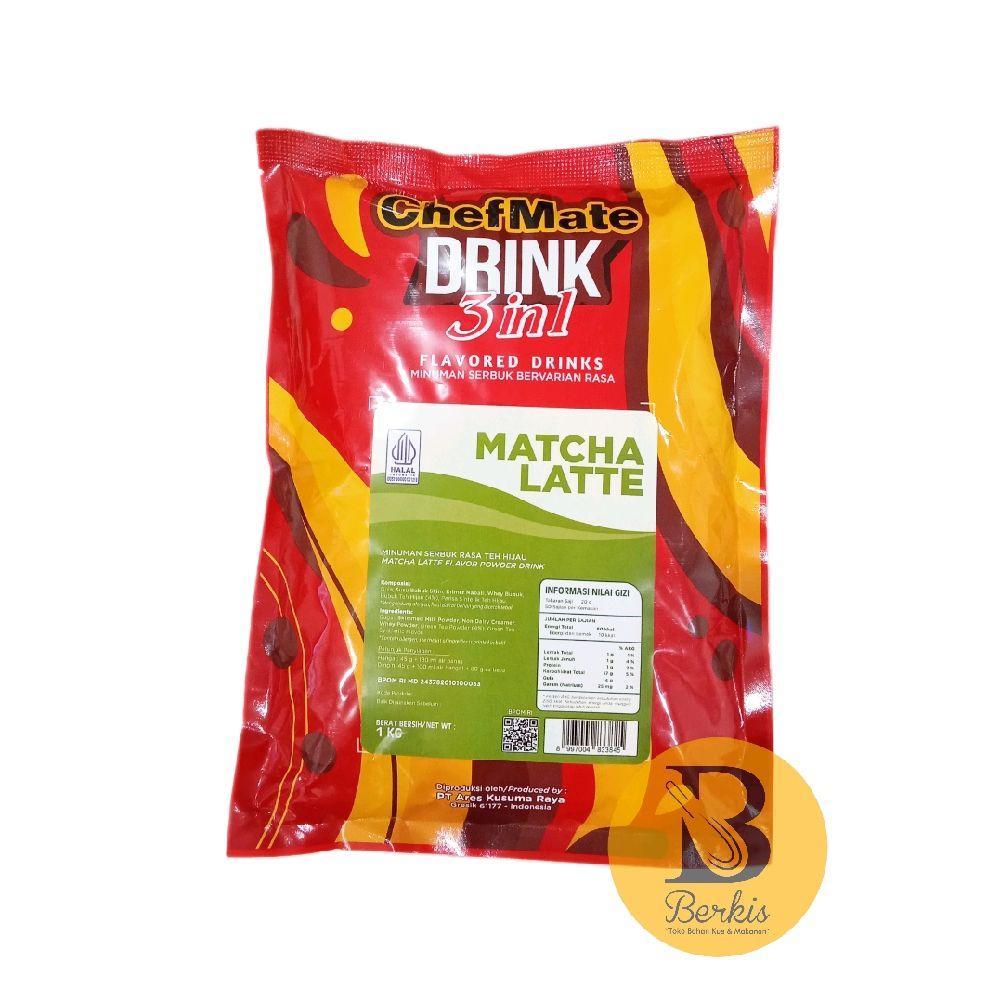 Chefmate Flavored Drink Matcha Latte 1 Kg; Kakawa /Minuman Matcha