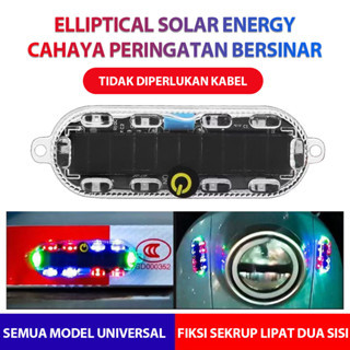 Mobil Truk Bus Strobo Lampu Kedip RGB Led Tenaga Surya Motor