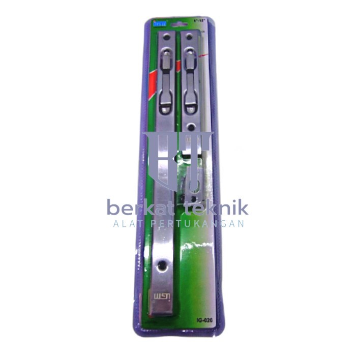 Selot Pintu 2 Daun / Grendel Tanam Atas Bawah Uk : 6 + 12 Inch