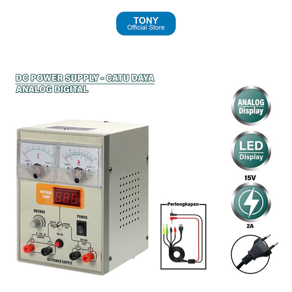Power Supply YIHUA 1502T - 2A 0-15V DC Digital Technician PSU - YIHUA 1502T