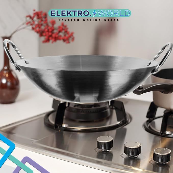 Wajan Masak STC Omicko 32cm - Cepat Panas & Hemat Minyak (Deep Wok)
