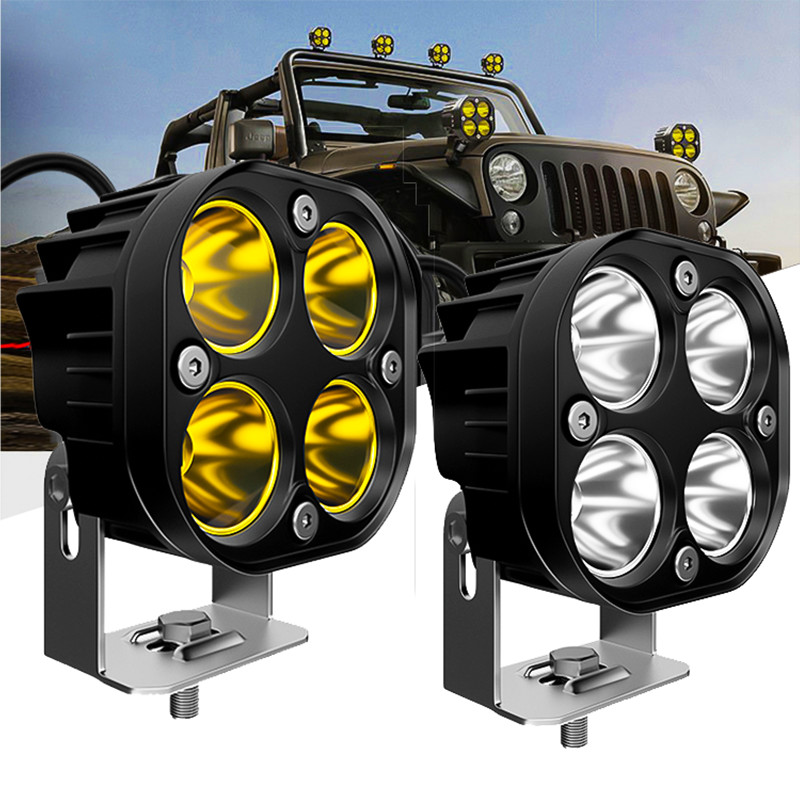 3In 40W Pod Lights LED Offroad Driving Fog Lights Work Auxiliary Bumper Lights Fit for Car Truck ATV