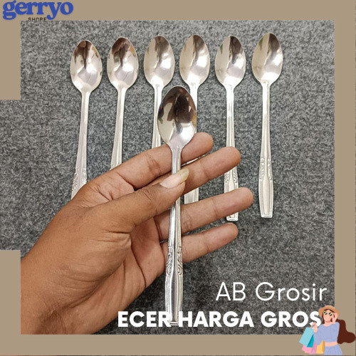 Sendok Teh Panjang Sendok es panjang ful stainles Sendok Es Teh Tebal GRY