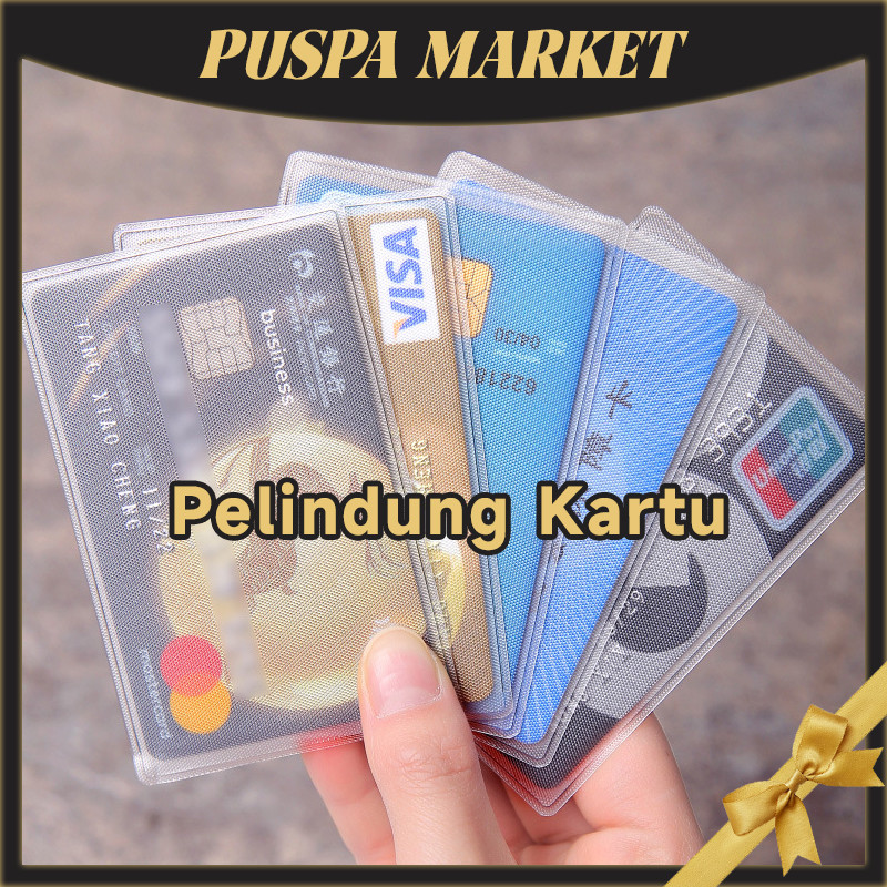 Pelindung Kartu ATM/Kartu Nama Tebal – Sampul Plastik Anti Gores Anti Air Premium