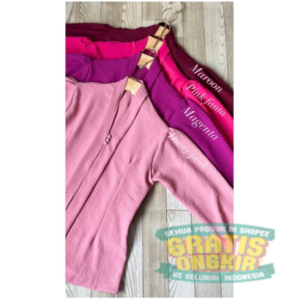 Kebaya Airflow Bali Strait Atasan Kebaya Saja Baju Kebaya Kartini Crinkle Air Flow Variasi Kancing M