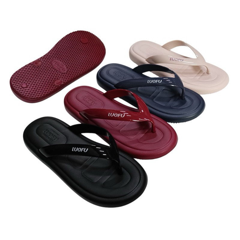 LUOFU ORIGINALS Sendal Jepit Jelly Karet Eva Wanita E7196-WS [L01-2]