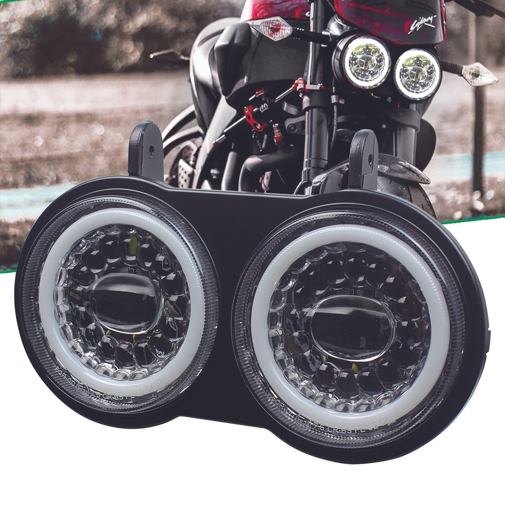 Motorcycle Dual Light LED Headlight for Buell XB Model 2003-2010