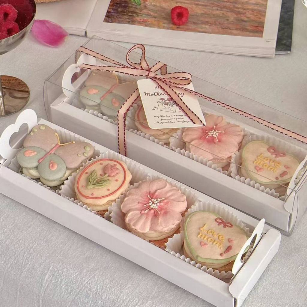 Box Bening cupcake Sekat/ Box kue Polos Transparan/ Kotak Hampers Cupcake / Kotak Kue Ulang Tahun Tr