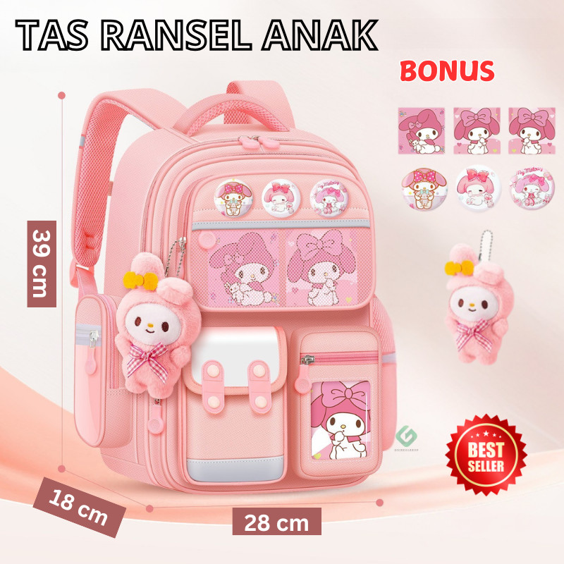 Tas Punggung Sekolah Anak Lucu Tas Ransel Anak Sekolah Anti Air Bonus Gantungan