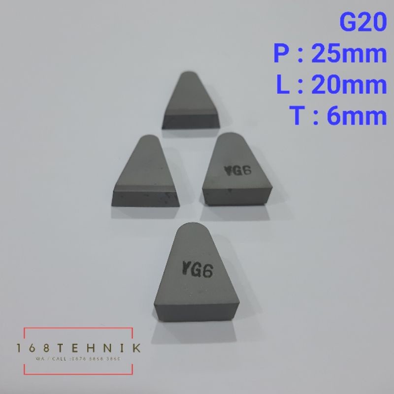 SIXSHOP MATA WIDIA YG-6 G20 CARBIDE / BETEL WIDIA YG6 G20 / PAHAT WIDIA G20 / Mata Widia Carbide / P