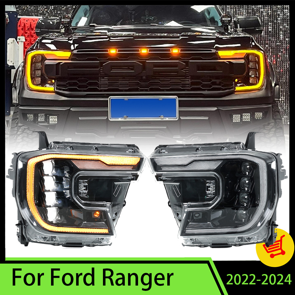 High Quality LED Head Lamp for Ford T9 2022-2024 Pickup Parts Accessories for Ford Ranger T9 Head Li