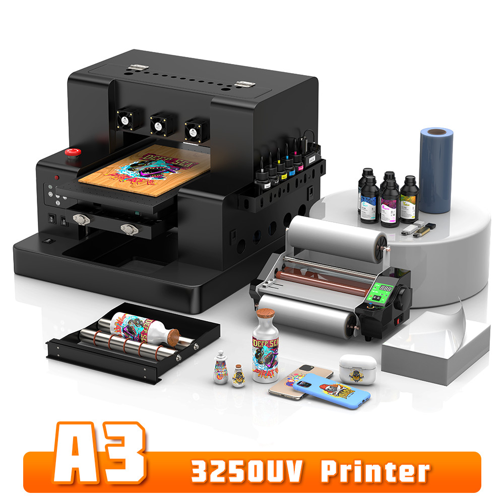 A3 UV DTF Printer For Epson L805 UV DTF Flatbed Printer Machine A4 UV Sticker Printer For Bottle Woo