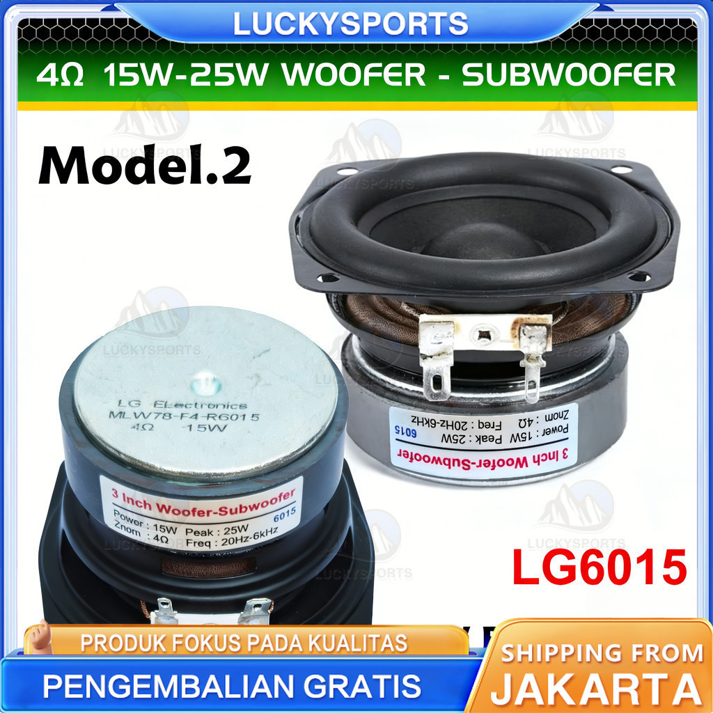 Speaker 3 inch Super Bass 4 ohm 15W-25W Waterproof Speker 3" Woofer Subwoofer LG-6015/Speaker 6.5 in