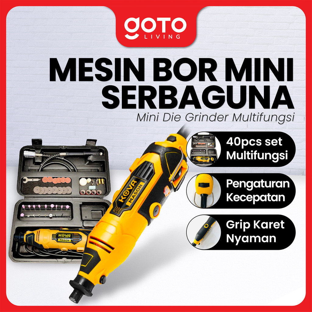 (Best Offer) Kova Mason Bor Mini Grinder 40PCS Die Grinder Set Multifungsi