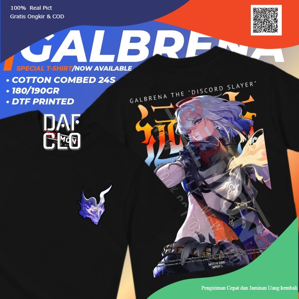 T-Shirt / Kaos Baju Game Galbrena Wuthering d1