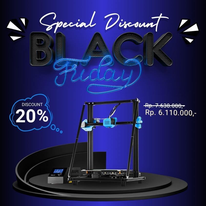 Printer 3D Ukuran Besar Creality CR-10S Dual-Leading Screw Original