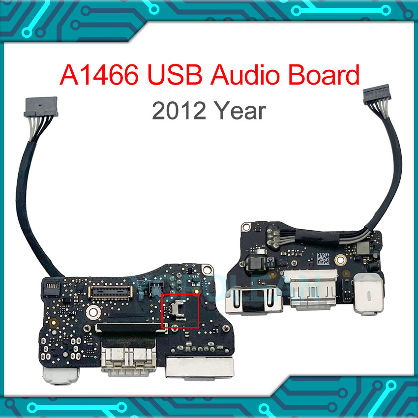 Original I/O USB Power Auo Board DC Jack 820-3214-A For MacBook Air 13" A1466 2012 Year