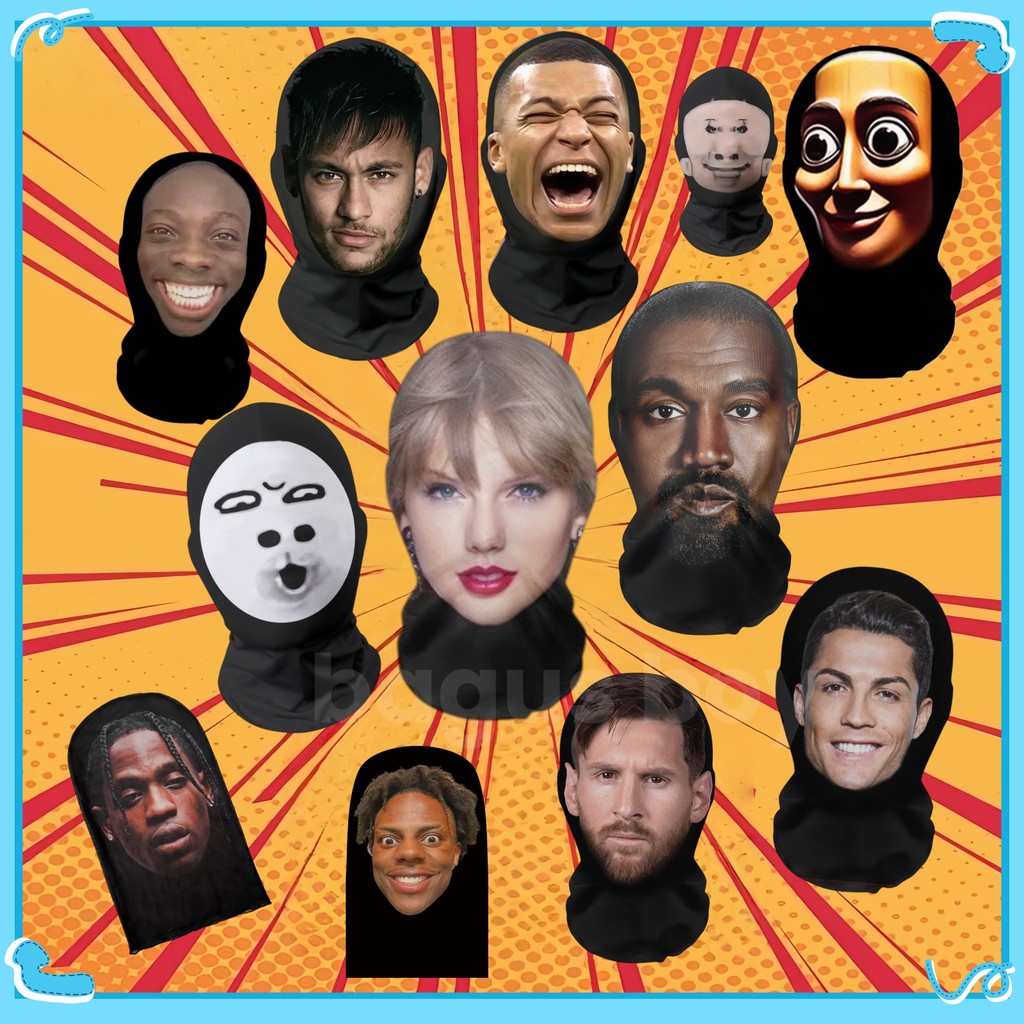 Bagus boy Taylor Topeng Ugly Face Lucu 3D Topeng Prank Halloween Masker Wajah Masker Ekspresi Wajah 