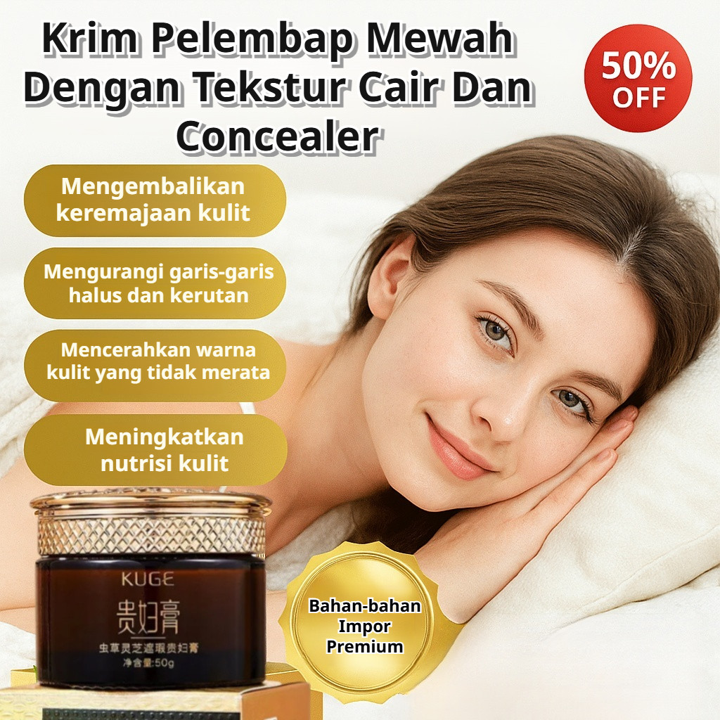 [Wajah Glowing Instan] Serum Jamur Cordyceps & Ganoderma / Krim Malam Anti Penuaan Dini / Whiting Cr
