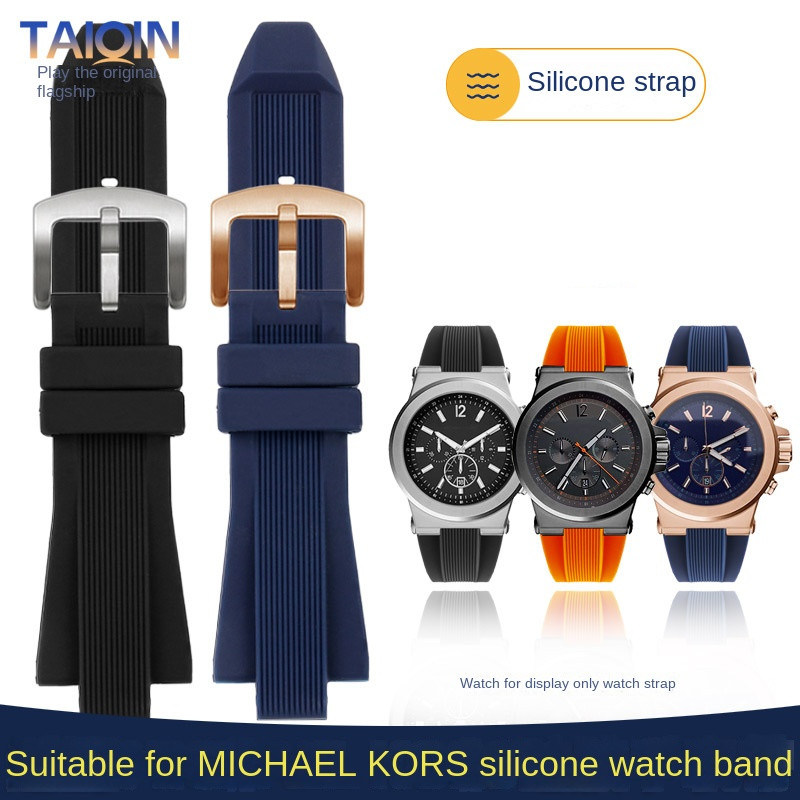 Silicone Wat Strap For Miael Kors Bracelet Mk 8184 8729 9020 MK8152 MK9020 9026 8296 8445 men WatBan