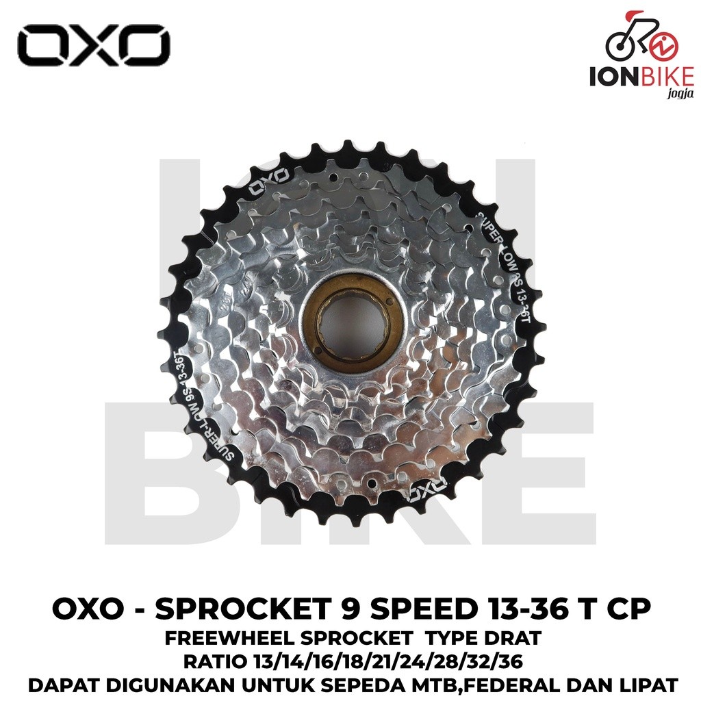 NEW Sprocket 9 Speed OXO 13 36 T DRAT ULIR Freewheel Gir Gear Belakang 13-36T 13 36T Sepeda MTB