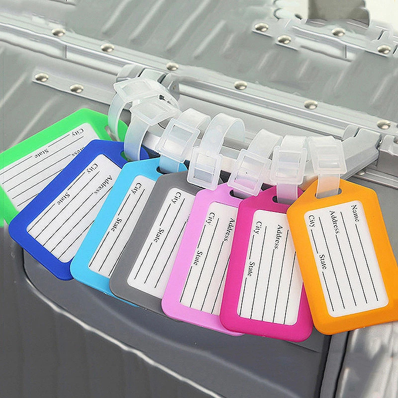 gantungan koper/luggage tag/name tag koper/name tag koper bahan plastik silicone