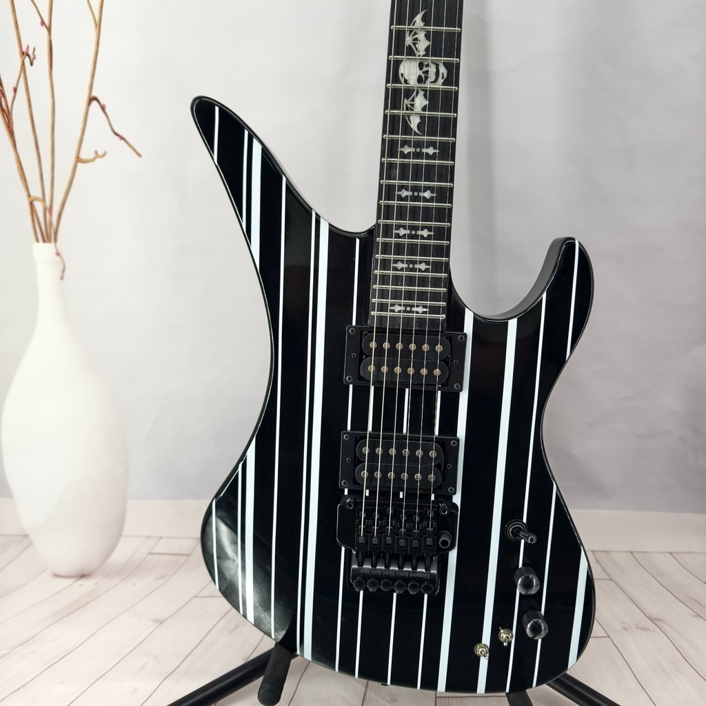 Free Shipping Black Electric Guitar Schecter Synyster Gates Double Tremolo Bridge HH Pickups Christm