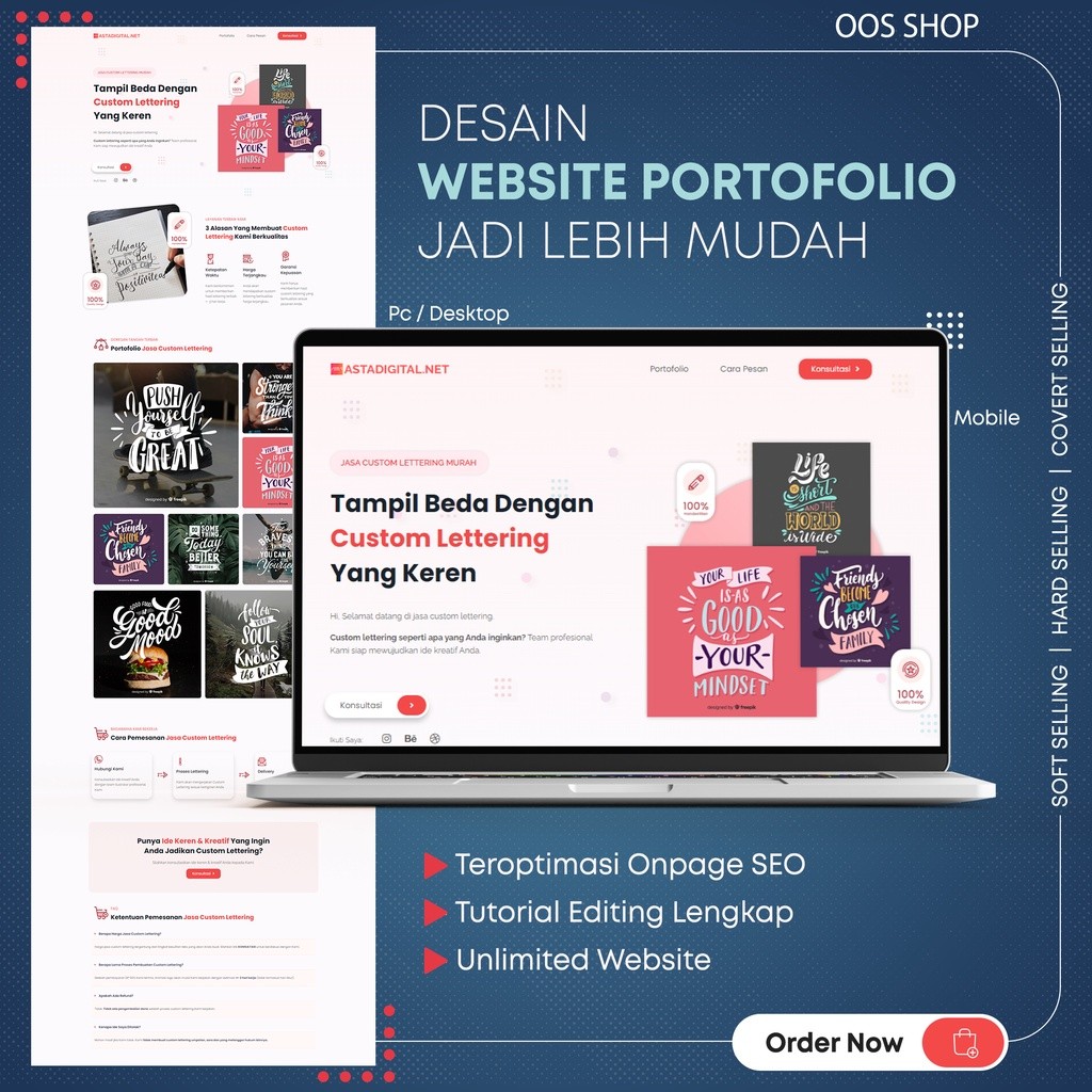 Template Website Portofolio Elementor