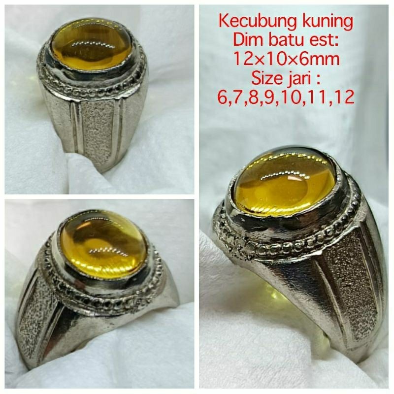CINCIN BATU KECUBUNG KUNING MINION CRYSTAL
