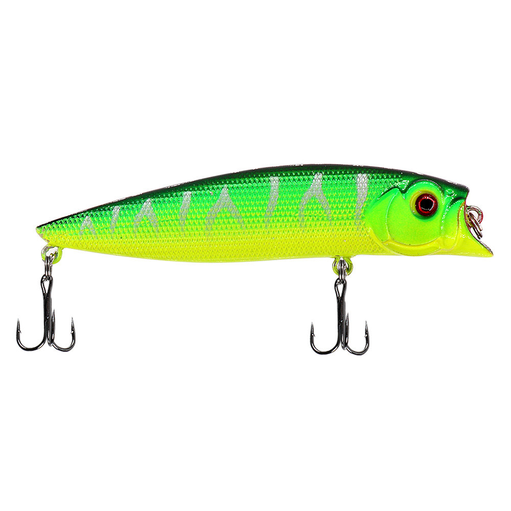 Fishing Lure 9.5cm/12g Hard Bait Popper Lure with Treble Hook Life-Like 3D Eyes Swimbait Fishing Bai