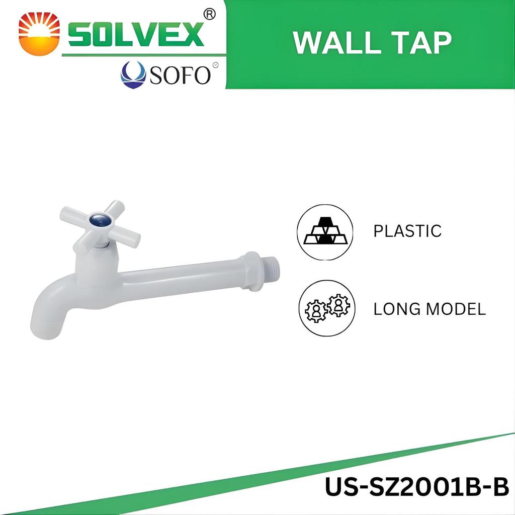 Kran Taman Tembok Keran Air Plastik Kamar Mandi Baling Panjang